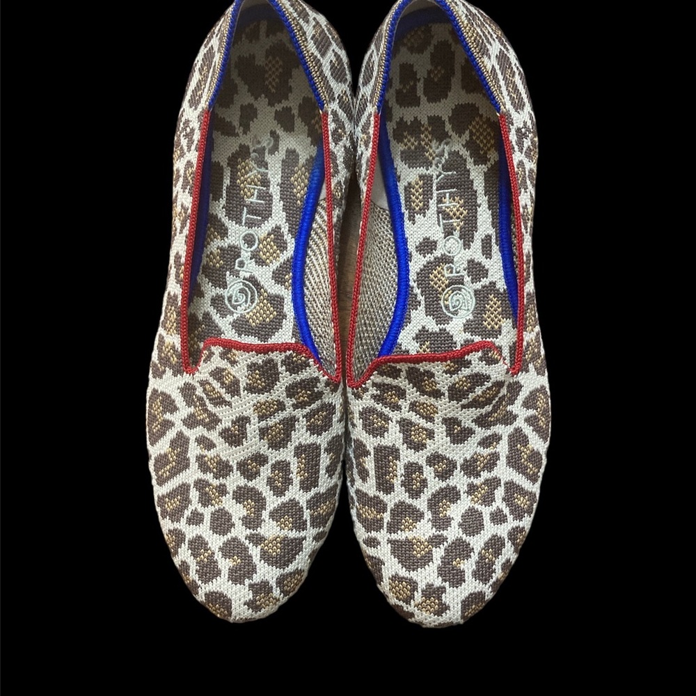 Rothy’s Moca Spot Leopard print Loafer Size9.5